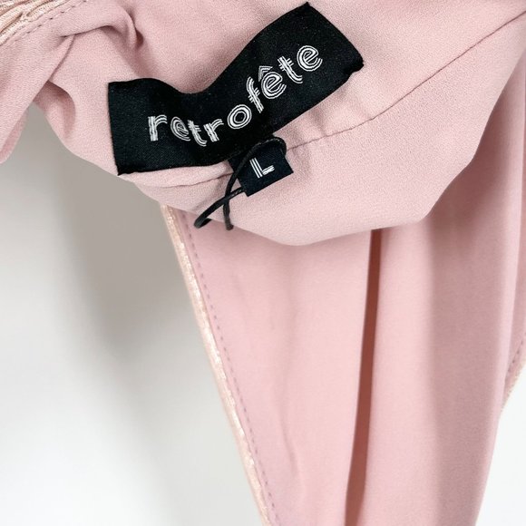 NWT Retrofete Yesi Lamé Maxi Dress in Dusty Pink - Picture 8 of 11